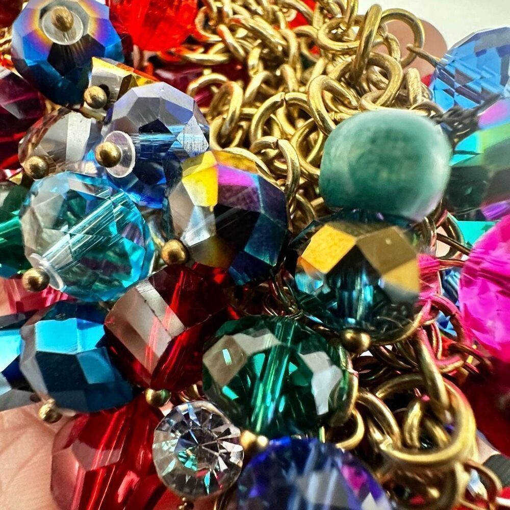 Colorful crystal statement necklace - Picture 10 of 10